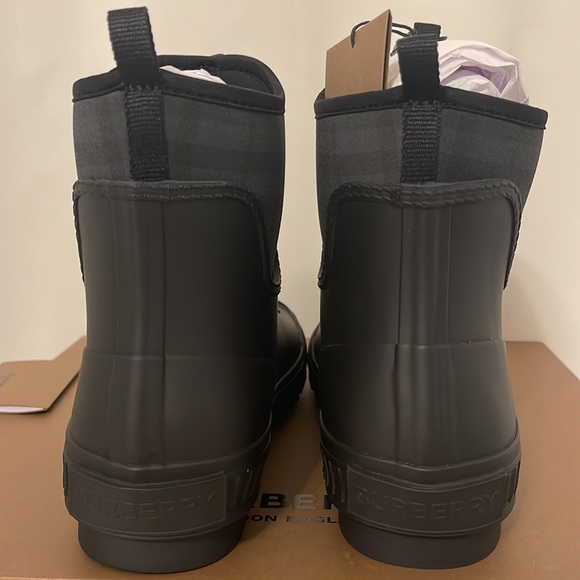 Vintage Check Neoprene Rubber Rain Boots Size 41 - Picture 5 of 14